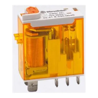 Finder Miniatur-Steckrelais 46.61.8.230.0040 | 16A 230V AC | 1 Wechsler | AgNi Kontakte | Handprüftaste | IP40