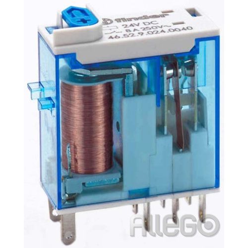 Bild: Finder Miniatur-Relais 2W 8A Spsp.24VDC 46.52.9.024.0040
