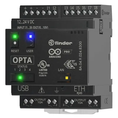 Finder OPTA Lite 8A.04.9.024.8300 | Logikrelais | 8 Eingänge 4 Relaisausgänge | 12-24V DC | Ethernet | USB-C | IoT