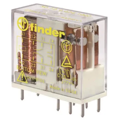 Finder Printrelais 50.12.9.024.1000 | 2 Wechsler | 8A | 24V DC | zwangsgeführt | AgNi | 5mm Raster