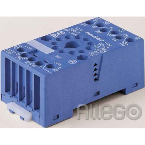 Bild: Finder Relaisfassung 90.21 blau Finder Relaisfassung 90.21 blau