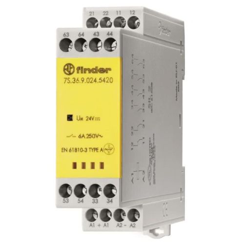 Bild: Finder Relaismodul 4S, 2Ö, 6A 7S.36.9.024.5420
