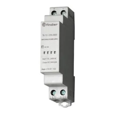 Finder Schaltnetzteil 78.12.1.230.1200 | 12V 1A 12W | DIN-Schiene 35mm | IP20 | kompakt 17,5mm