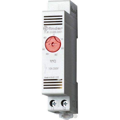 Bild: Finder Schaltschrank-Thermostat 1Ö, 10A 7T.81.0.000.2401