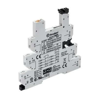 Finder Relaisfassung 93.68.0.024 | MasterTIMER Relaissockel | Schraubanschluss | Hutschiene TH35 | 12–24V AC/DC | grau