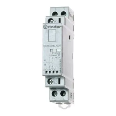 Finder Installationsschütz 22.32.0.230.1420 | 25A | 2 Öffner | 230V AC/DC | DIN-Schiene | brummfrei | IP20