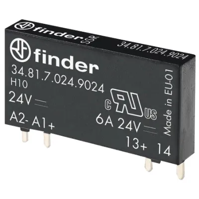 Finder SSR-Relais 34.81.7.024.9024 | Solid State Relais 24V DC | 2A | 1 Schließer | RT III | 5mm | Schwarz