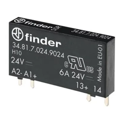 Finder SSR-Relais 34.81.7.024.9024 | Solid State Relais 24V DC | 2A | 1 Schließer | RT III | 5mm | Schwarz