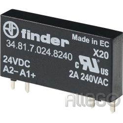 Finder Steck-/Print-Relais E:24VDC,A:2A/230 34.81.7.024.8240
