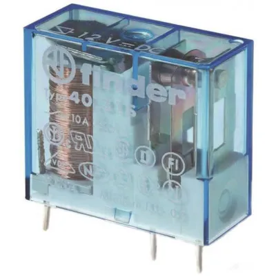 Finder Steckrelais 40.31.9.024.5000 | 1 Wechsler 12A 24V DC | AgNi hartvergoldet | Printrelais | IP20 | 12,4x25x29mm