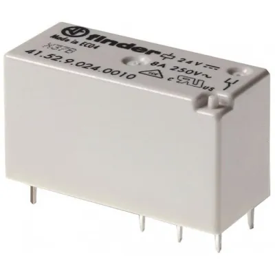 FINDER Schaltrelais 41.52.8.230.0000 | 230V AC | 2 Wechsler | 8A | Printrelais | IP40 | Leiterplattenanschluss