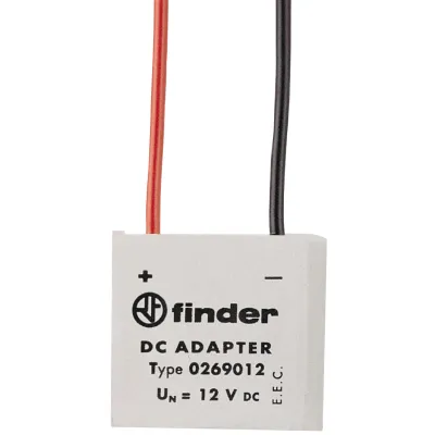 FINDER Adapter 026.9.012 | Steueradapter 12V DC auf 12V AC | Serie 26 | für Stromstoßschalter | 10,8-13,2V DC