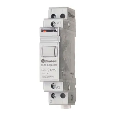 Finder Stromstoßschalter 20.21.8.024.4000 | 16A 230V AC | 1 Schließer | DIN-Schiene | AgSnO2 | IP54