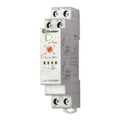 Finder Stromstoßschalter 13.61.8.230.0000 | 1 Schließer | 16A | 110-240V AC | Zentral-AUS | DIN-Schiene | 1TE