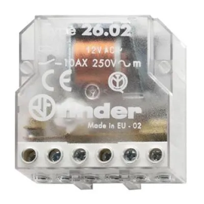 Finder Stromstoßschalter 26.02.8.230.0000 | Unterputz | 2 Schließer | 10A | 230V AC | mechanisch | 22mm Einbautiefe
