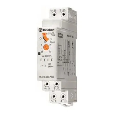 Finder Treppenhaus-Lichtautomat 14.61.8.230.P000 | Multifunktion | Push-In-Klemmen | DIN-Schiene | 230V | 10A
