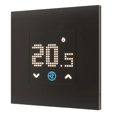 Finder Raumthermostat Unterputz 1T.T1.8.230.2000 | 230V | 5A Wechsler | LED-Matrix | Tag/Nacht | anthrazitgrau