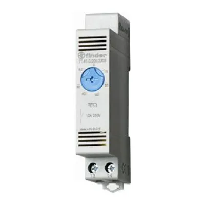 Finder Vari-Thermostat 7T.81.0.000.2303 | Schaltschrank Temperaturüberwachung | 230V 10A | 0–60°C | DIN-Schiene | Grau