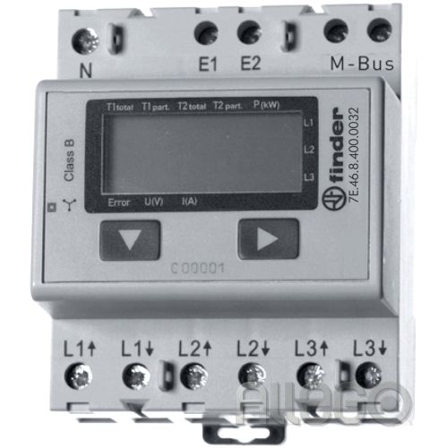 Bild: Finder Wirkstromzähler LCD-MBUS-MID 7E.46.8.400.0032