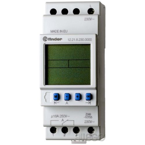 Bild: Finder Zeitschaltuhr 1W,16A,230V,B=35,8mm 12.21.8.230.0000