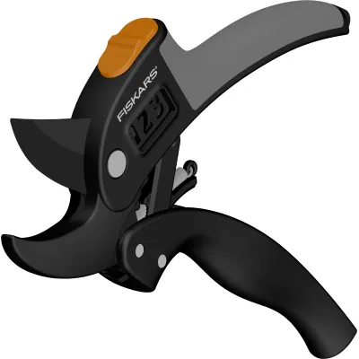 Fiskars Amboss-Gartenschere PowerStep P83 | für trockene Äste bis Ø 2,4 cm | Antihaft-Klinge | ergonomisch | 19 cm