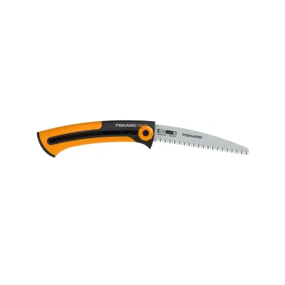 Fiskars Handsäge Xtract SW73 | Astsäge für frisches Holz | Grobzahnung | 16 cm Sägeblatt | einziehbar | SoftGrip