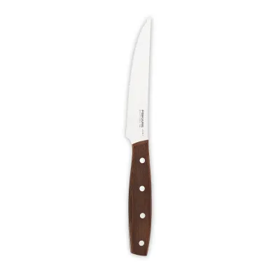 Fiskars Tomatenmesser Folken 1075692 | 12 cm Klinge deutscher Edelstahl | FSC Ahornholzgriff | ergonomisch | braun