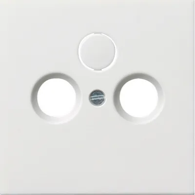 GIRA Abdeckung Antennensteckdose 0869112 | Zentralplatte Koaxial | Unterputz | Kunststoff | glänzend | reinweiß RAL 9010