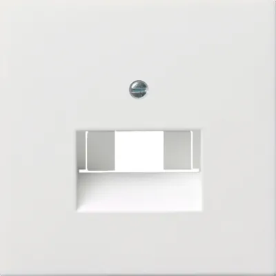 GIRA Zentralplatte UAE/IAE Abdeckung 0270112 | ISDN Netzwerk Unterputz | Kunststoff glänzend reinweiß