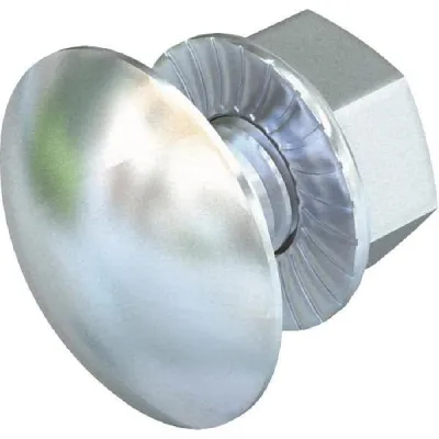 OBO Bettermann Flachrundschraube FRSB 6x12 VZ F 6406125 | M6x12 mm | feuerverzinkt | Stahl | mit Kombimutter