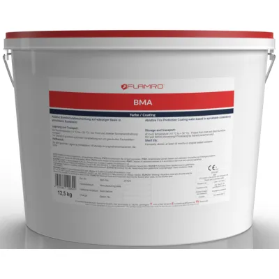 BIO Brandschutz BMA Beschichtungsmasse 20125 | Brandschutzanstrich | Airless streich- & spritzfähig | 12,5kg Eimer