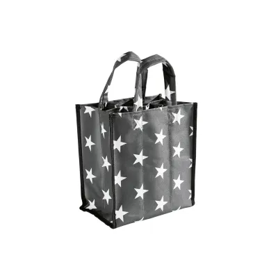 Flaschentasche grau mit weißen Sternen
