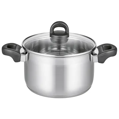 ELO Fleischtopf Turmalin 12220 | Edelstahl 18/8 | Ø 20 cm | Glasdeckel | Induktion | Spülmaschinengeeignet