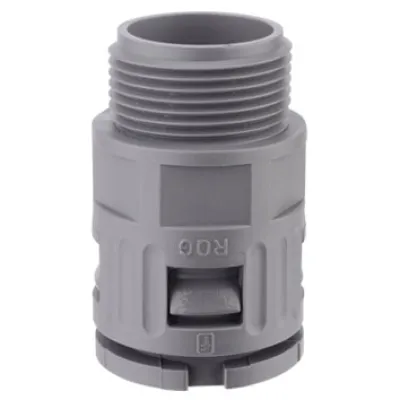 FLEXA Wellrohrverschraubung RQG-M 5020.037.016 | M16x1,5 | 15,8mm | IP68 | PA | gerade | für Rohrflex | grau