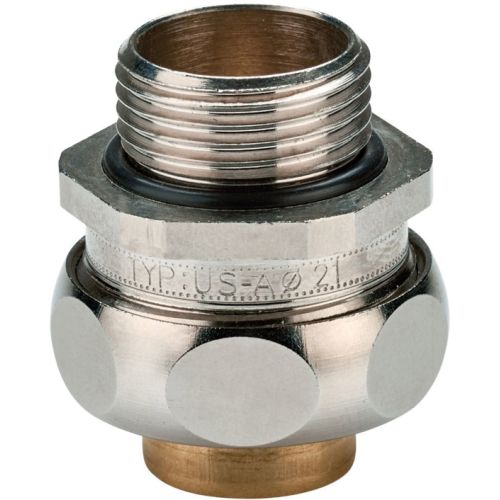 Bild: FLEXA Verschraubung M50 US- 5010330050 M50/AIRFLEX Messing vernickelt AD56mm