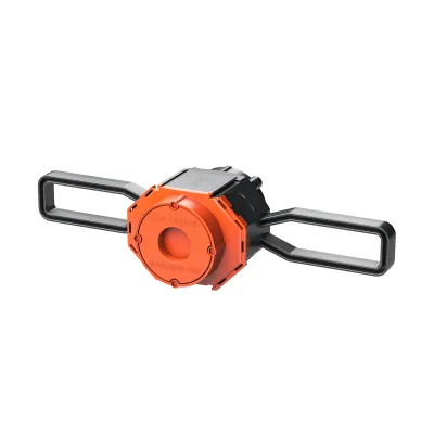 Primo Flügelbetondose 2.0 P730 | Verbindungsdose Betonbau | 60mm Ø x 90mm | 6 Einführungen | halogenfrei | grau