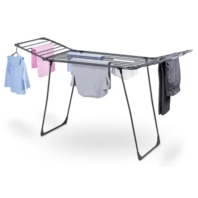 Minky Flügelwäscheständer Premium SureGrip 18m | rutschfest | stabil | 174x95x56 cm | Stahl | für Balkon & Innen/Außen