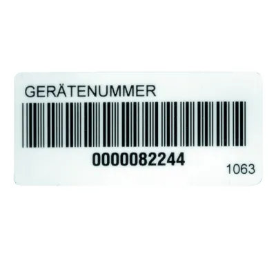 Beha-Amprobe Barcode-Aufkleber FTC00001063D | 250 Stück Rolle | abriebfest | selbstklebend | 15x54 mm | weiß