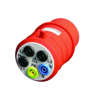 Beha-Amprobe Drehstromadapter DAA-32 / 2743850 | 32A CEE-Stecker 5-polig | 4 mm Buchsen | VDE 0100