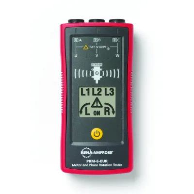 Beha-Amprobe PRM-6-EUR Drehfeldrichtungsanzeiger | 3-Phasen | LCD | berührungslos | CAT IV 600V | grau
