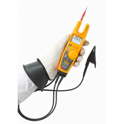Fluke Multimeter T6-1000PRO/EU Elektrotester | 1000V AC/DC | 200A AC | TRMS | Frequenzmessung | Krokodilklemmen | CAT IV
