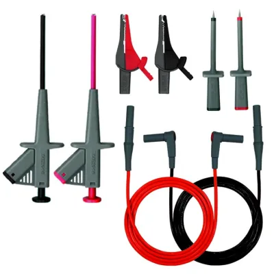 Beha-Amprobe Messleitungsset Elektroniker-Set 370001 | 4mm Sicherheitsstecktechnik | Multimeter Zubehör | CAT III