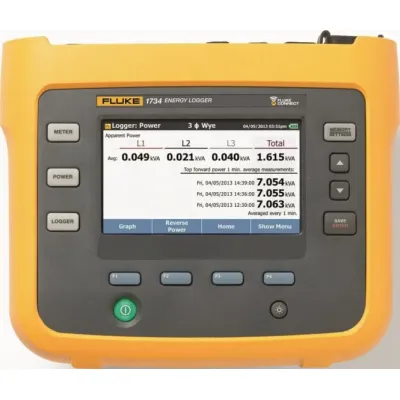 Fluke Energie-Logger FLUKE-1734/EUS | Dreiphasig | Netzanalysator | 4 Spannungskanäle | 3 Stromkanäle | digital