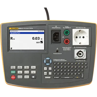 Fluke Gerätetester FLUKE-6500-2 D | VDE 0701/0702 | Automatik-Prüfung | Speicher 1000 Messungen | tragbar