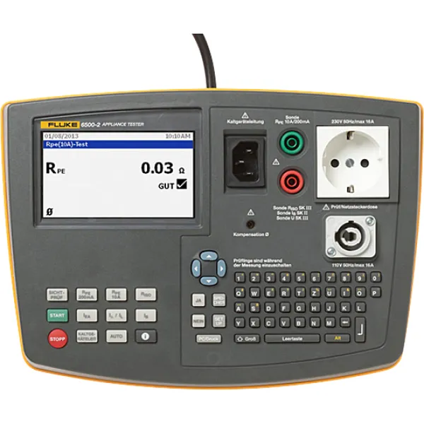 Fluke Gerätetester FLUKE-6500-2 D | VDE 0701/0702 | Automatik-Prüfung | Speicher 1000 Messungen | tragbar