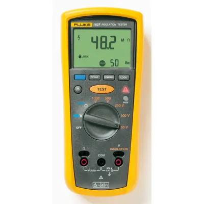 Fluke Isolationsmessgerät 1507 | Isolationsprüfer Ohmmeter | 50–1000V Prüfspannung | digital | Data Hold | gelb