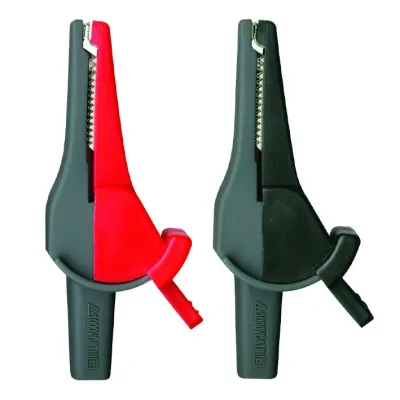 Beha-Amprobe Krokodilklemmen-Set KS 4L | 4mm Sicherheits-Stecksystem | CAT III 1000V | 16A | Rot, Schwarz