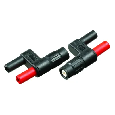 Fluke Adapter BNC-Stecker auf 2x 4mm Buchse PM9082/001 | Sicherheitsadapter | CAT III 600V | PVC | 2 Stück