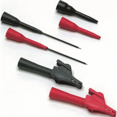 Fluke Messspitzen-Adapter-Satz TP920 | Prüfzubehör für TL71 TL75 | 4mm Sicherheitsstecker | CAT II 300V | schwarz/rot