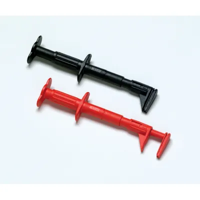 Fluke Krokodilklemme AC87 1278079 | Verteilerschienen-Klemme | 4 mm Sicherheitsstecker | CAT III 600 V 5A | rot/schwarz